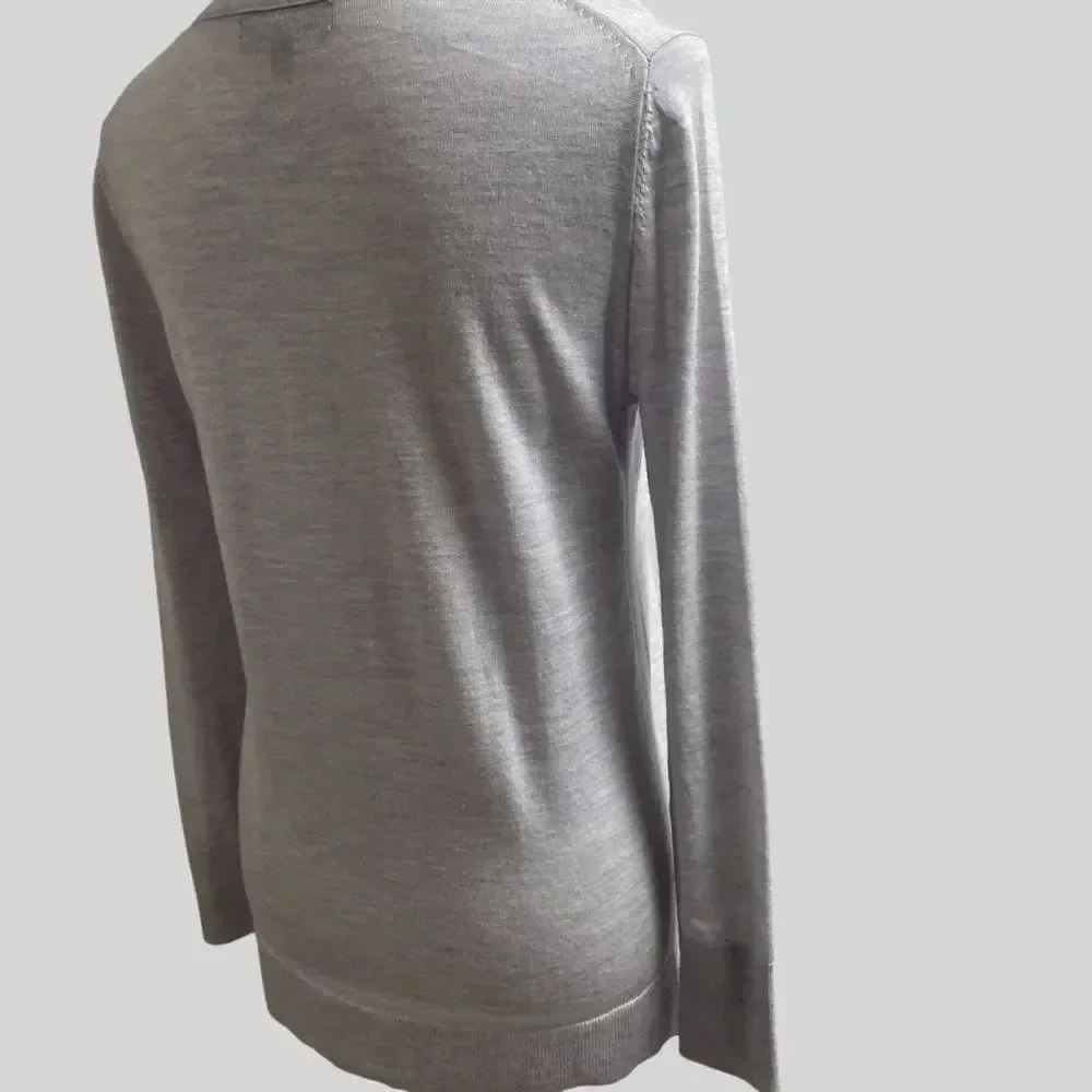 Banana Republic Extra Fine Merino Wool Crewneck Sweater. Womens Small. Blue grey